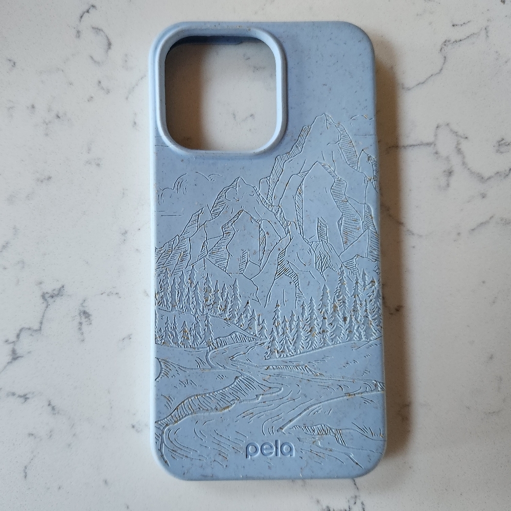 Pela iPhone 13 pro phone case - powder blue Rockies